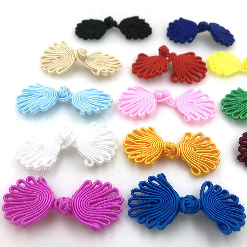 Hecho a mano de nueve cuentas hebilla de la placa de nueve cuentas sin cuentas cheongsam hebilla superior hecha a mano estilo étnico pegatinas de boda Tang traje botones decorativos