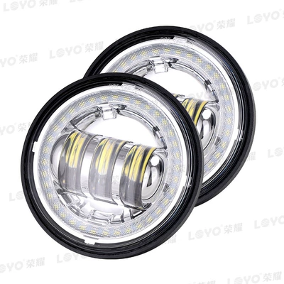 4.5 inch Harley fog Fog lamp - silver-white-yellow-red-devil-eye