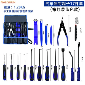 17-piece auto repair tool set, oil seal lifter, oil seal disassembly and assembly tool, special-shaped hook, O-shaped hook, mini hook