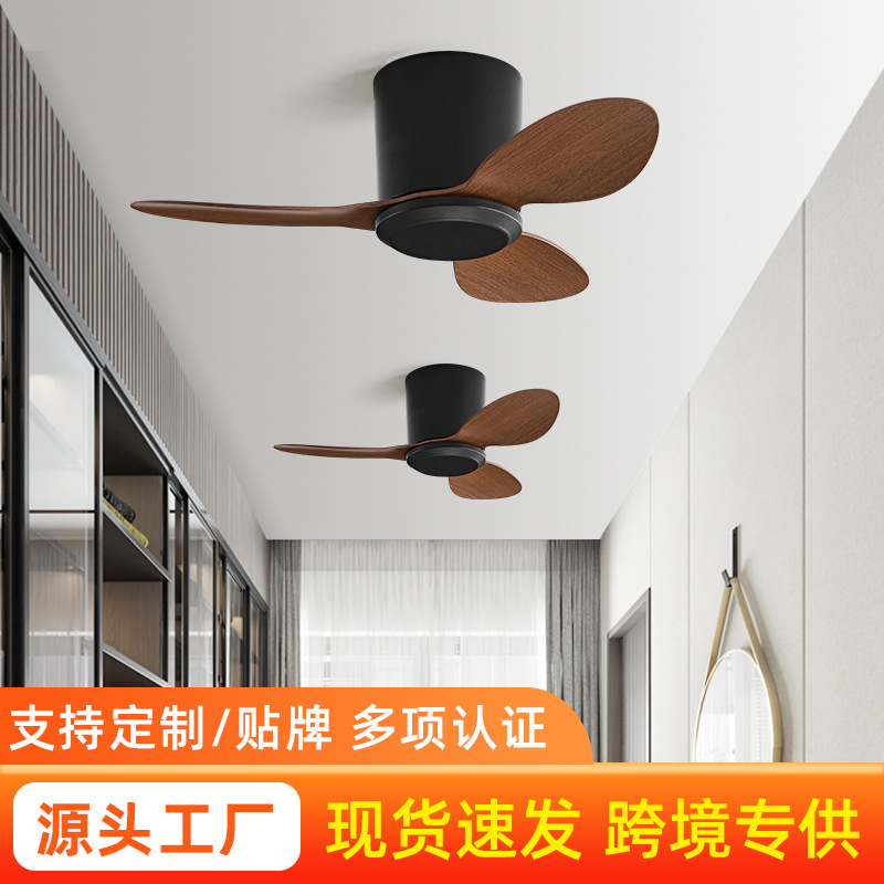 Cross-Border Fan, Smart Small Ceiling Fan, Silent Variable Frequency Bedroom Ceiling-Mounted Fan Without Light, Household and Commercial Ceiling Fan