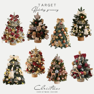 Amazon cross-border Christmas new products with lights encrypted PE Christmas tree small tree ornaments Christmas decoration supplies