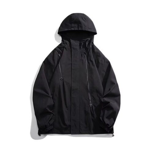 Men's and Women's Unisex Spring and Autumn Windproof and Waterproof Outdoor Sports Casual Plus Size Jacket Loose Couple's Outerwear