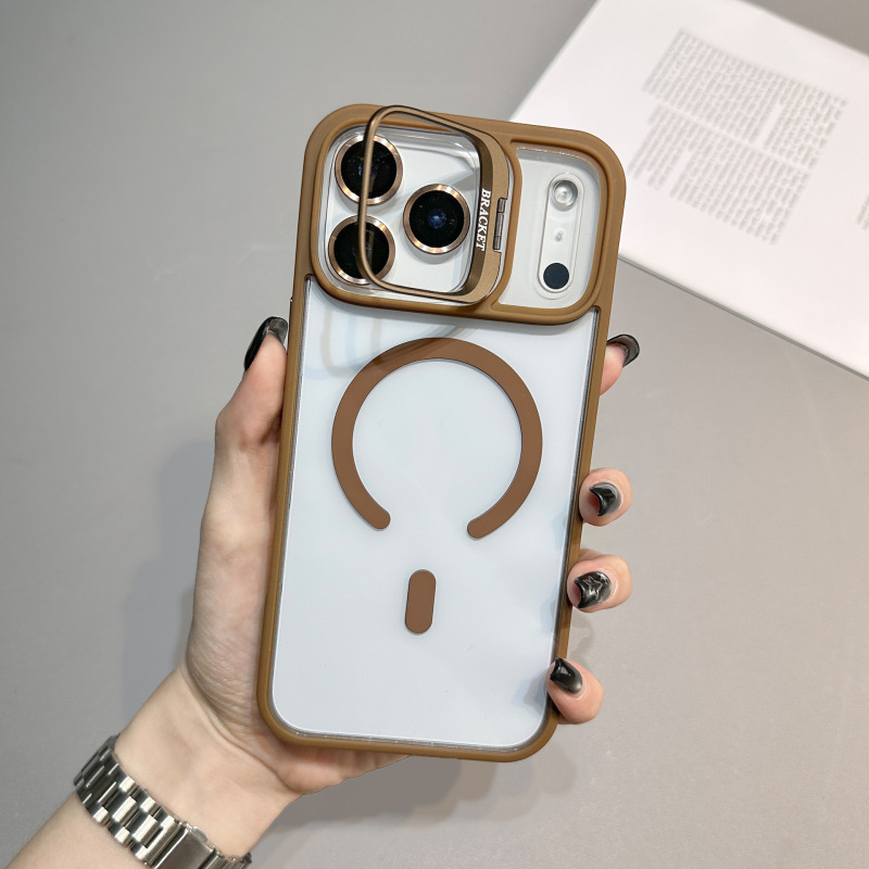 适用iPhone17PROMAX镜头支架磁吸高透手机壳苹果16镜头膜保护套15|undefined