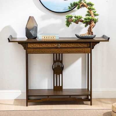 新中式玄关柜玄关小条案端景台柜窄长条供桌条几靠墙家用桌子|ms