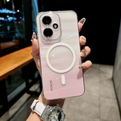 高透明で黄変しない、Honor 400Pro 携帯電話ケース Magic7 シンプルでハイエンドの Pura80 磁気超薄型ケースに適しています。
