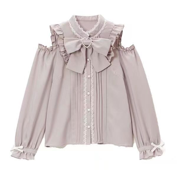 Small design autumn Japanese retro shirt