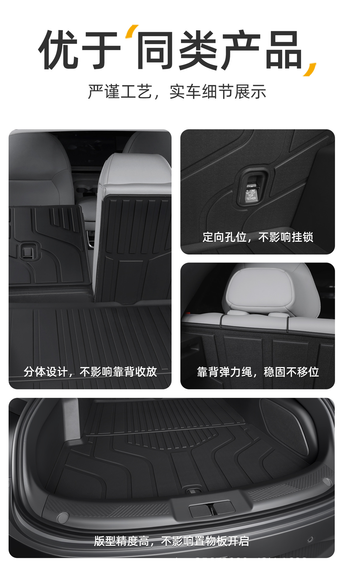 Suitable for Xpeng M03 trunk mat, 24-26 model specific, Max Mona 03 car TPE trunk mat