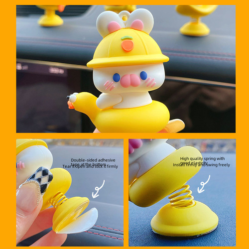 Originality Power Pulling and Swinging Car Ornament for Women, Creative Fashion Car Air Freshener, Cute Home Desk Decor