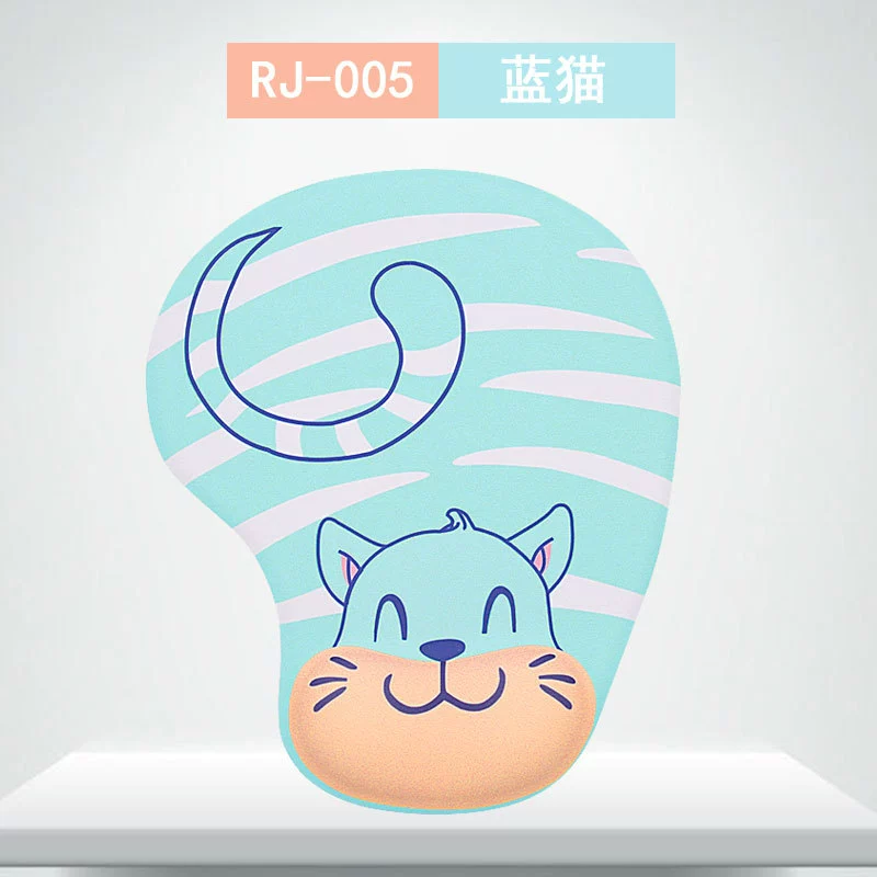 Mouse pad G01 (silicone surface) with soft polyurethane wrist rest, non‑slip, multi‑pattern