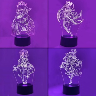 �羳�¿�3DСҹ��ԭ��Genshinϵ��led̨���Ѽy�|���߲��b�؁�����