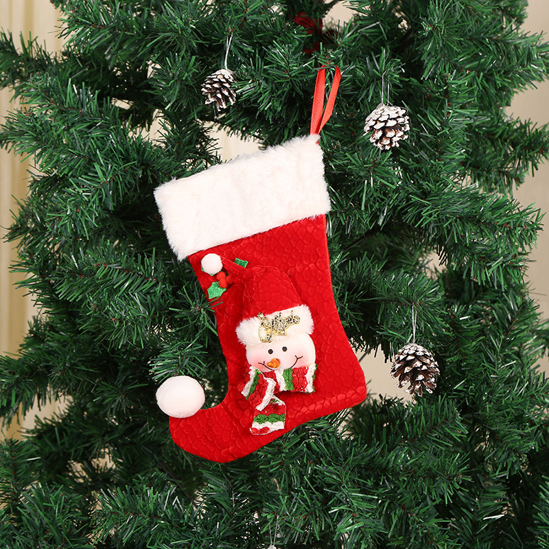 Christmas Snowman Cloth Party Christmas Socks display picture 1