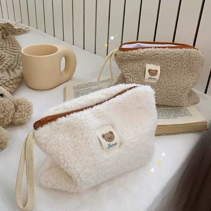 Брендовая ручная косметичка вместительная, organizer bag для путешествий, сумка через плечо, интернет-знаменитость, с маленькими медведями