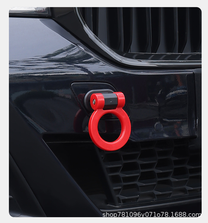 New cross-border car decoration trailer hook, personalized triangular ring hook, traceless installation, rotatable, universal exterior accessory