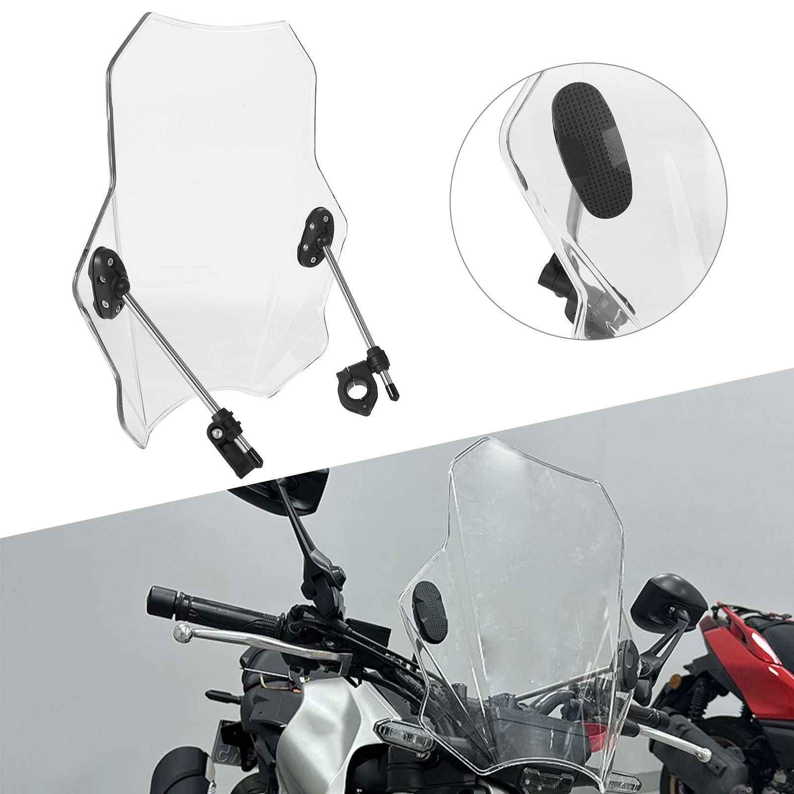 Suitable for Kawasaki Yamaha Honda Ducati Windshield Z900 Z1000 Mt-09 Street Car Windshield