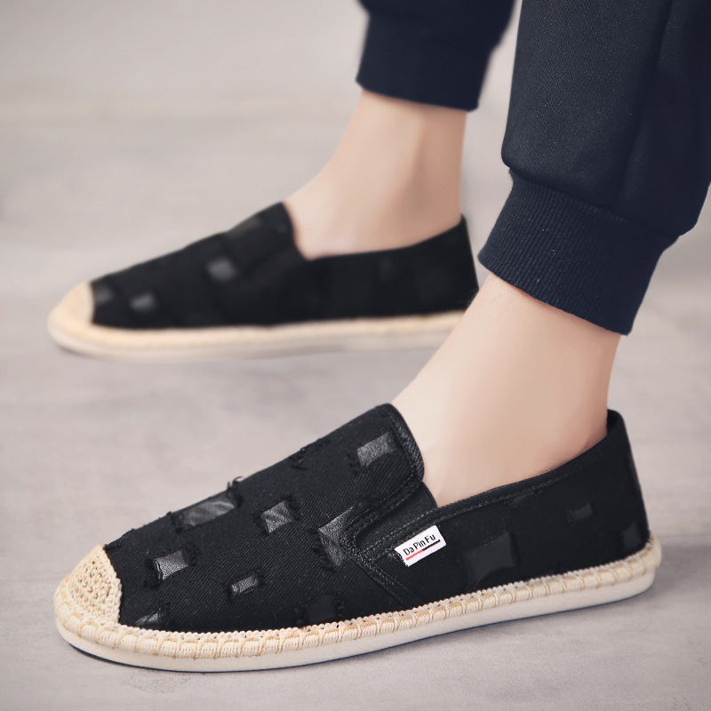 2022 New Men's Canvas Fisherman Shoes Trendy Youth Slip-On Slip-Ons Casual Beanie Shoes Men's Shoes