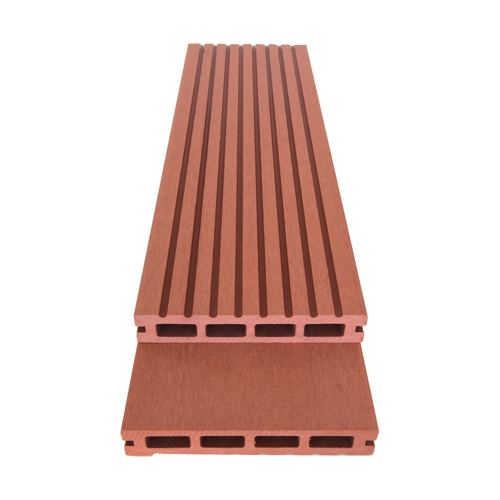 Madera plástico WPC piso generación redondo agujero 140*24 protección del medio ambiente plástico material de madera jardín decoración al aire libre tablero anticorrosión madera