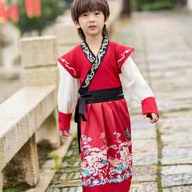 男童汉服儿童马面裙中小童男中国风汉服古装夏季中式演出服侠客服