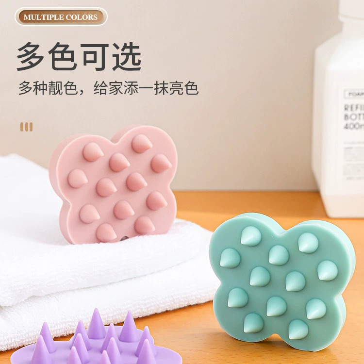 Шампунь Расческа Шампунь Массажер для кожи головы Шампунь Артефакт Расческа Бабочка Силиконовая Массажная Щетка Голова Массажная Расческа