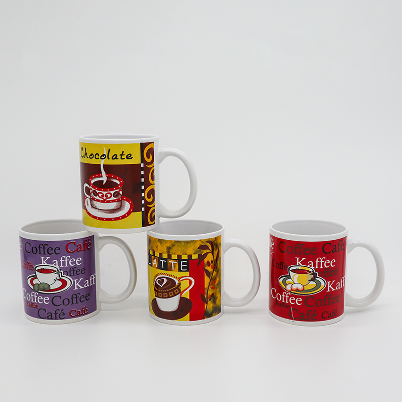 12OZ flor asada taza de cerámica recta taza de cerámica taza de agua creativa taza de leche taza de café al por mayor