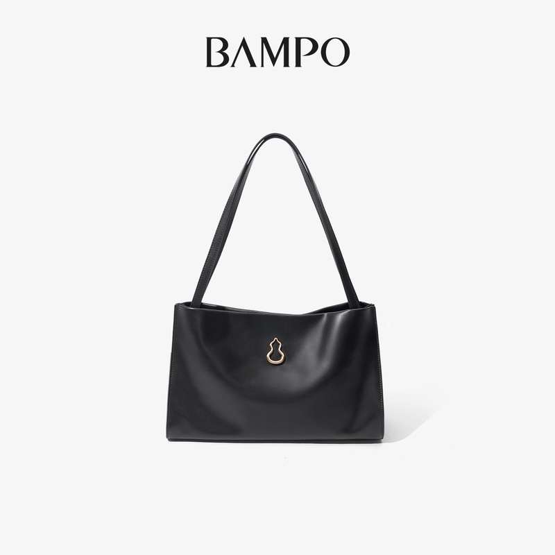 【李梦同款】BAMPO半坡福瑞方方包 头层牛皮托特包可放电脑单肩包|undefined