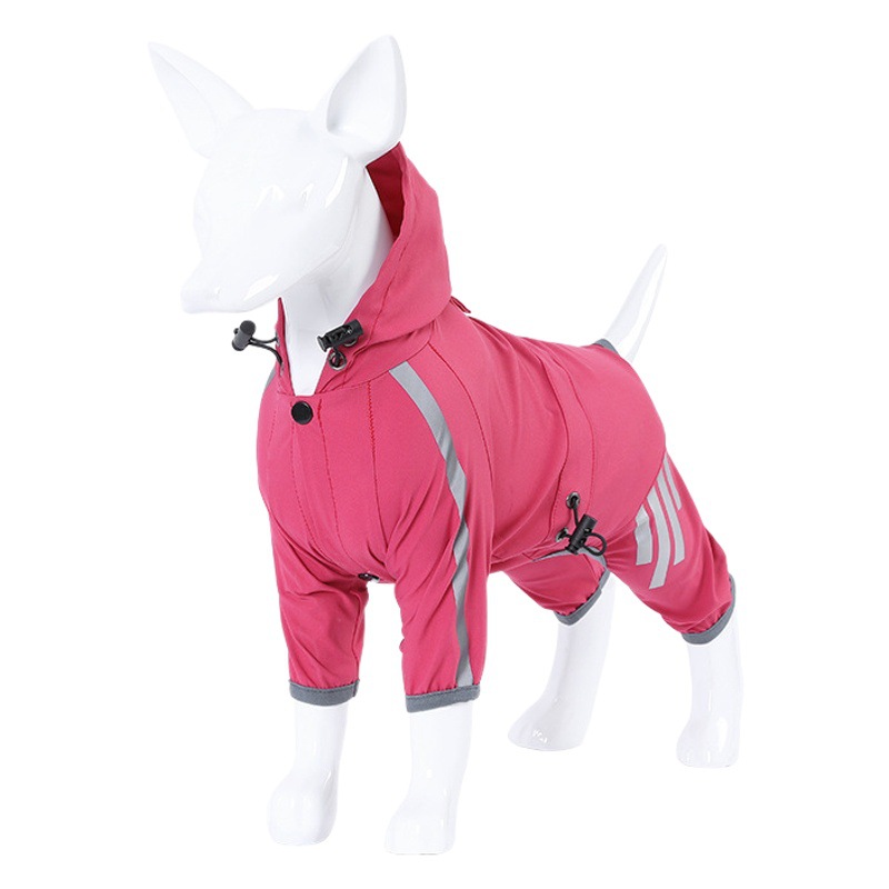 Impermeable de Cuatro Patas para Perros Grande Mediano y Pequeño Poliéster para Días Lluviosos