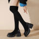 Over-the-knee boots women's boots 2024 autumn and winter new slim thick bottom knight boots elastic thin boots women