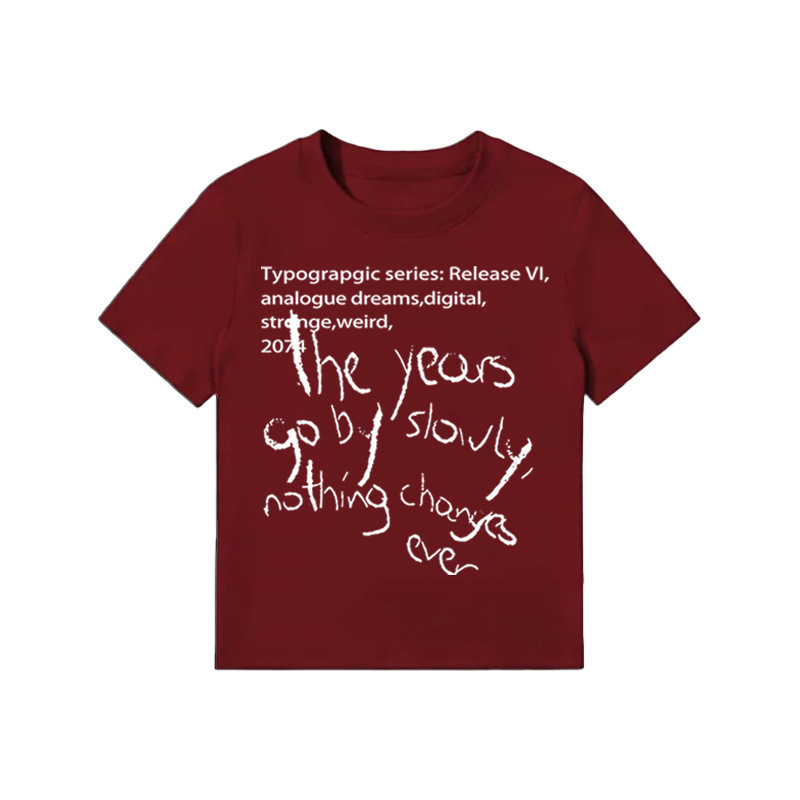 アメリカの肩の半袖のtシャツの女性の夏のアルファベットのプリントはスリムに見えます。|undefined