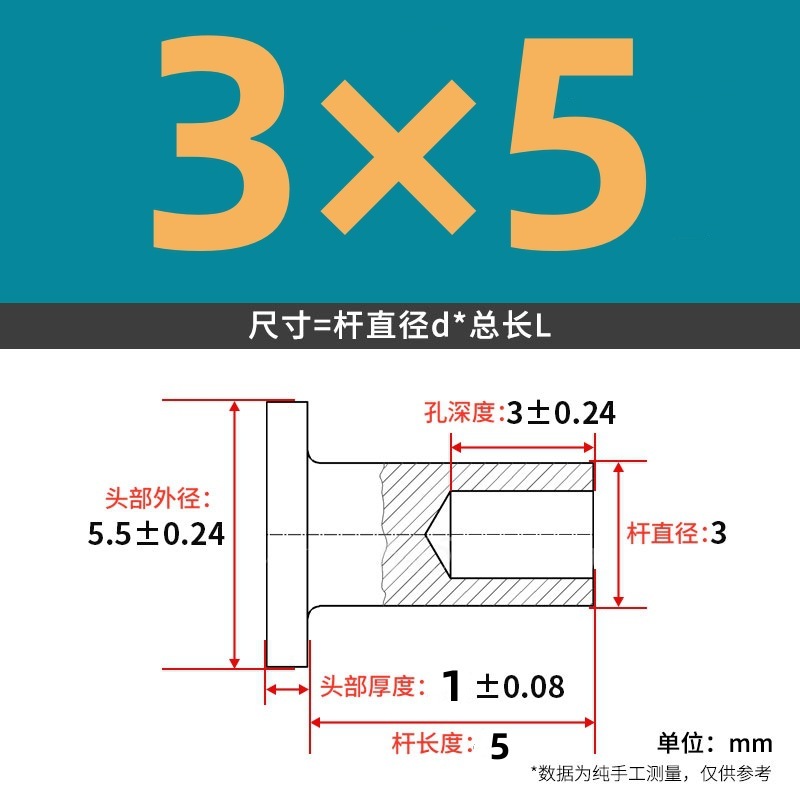 【メーカー直販】GB873GB875 半中空アルミリベット M2-M6 カーリングと開花 大量割引|undefined