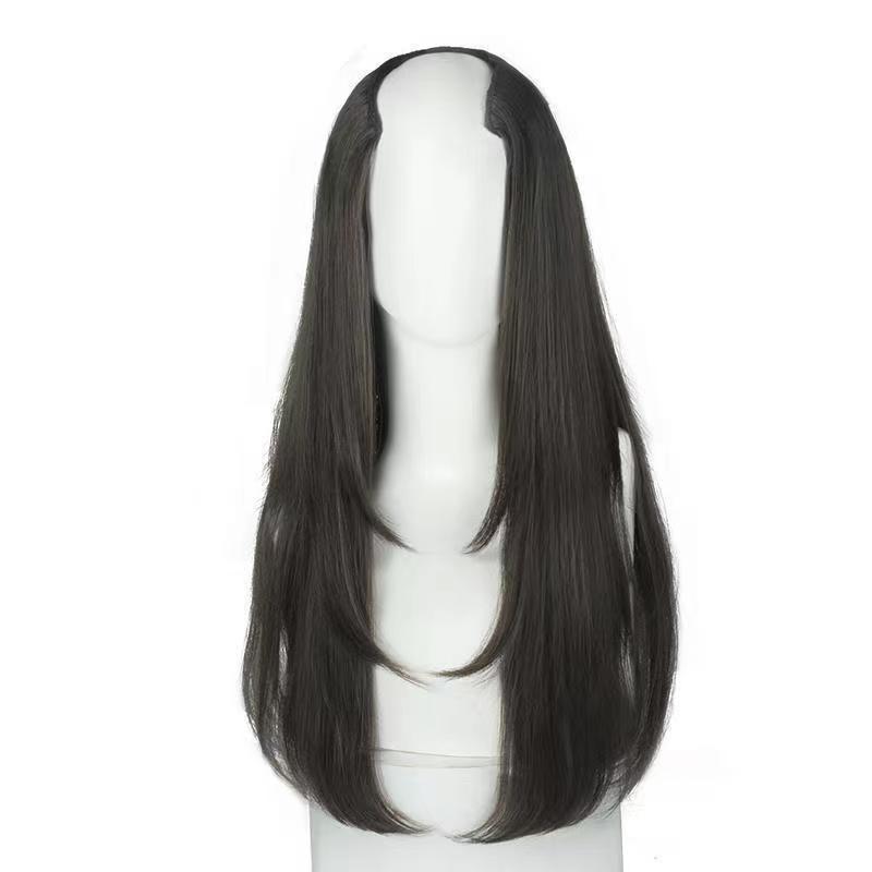 Peruca de cabello femenino micro-roll interior sensación de capas de una pieza extensión de cabello simulación cabello invisible sin marcas flojo parche de aumento de cabello