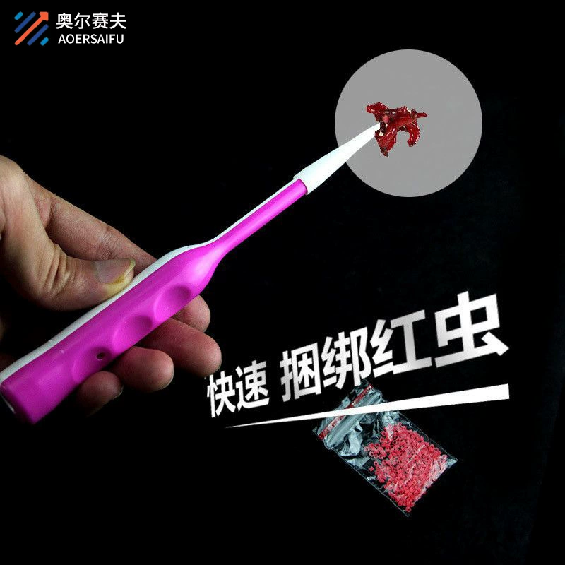 Новые рыболовные снасти красный червь клип резинкой красный червь пистолет резинкой красный червь приманка Привязка красный червь резинкой рыболовные принадлежности