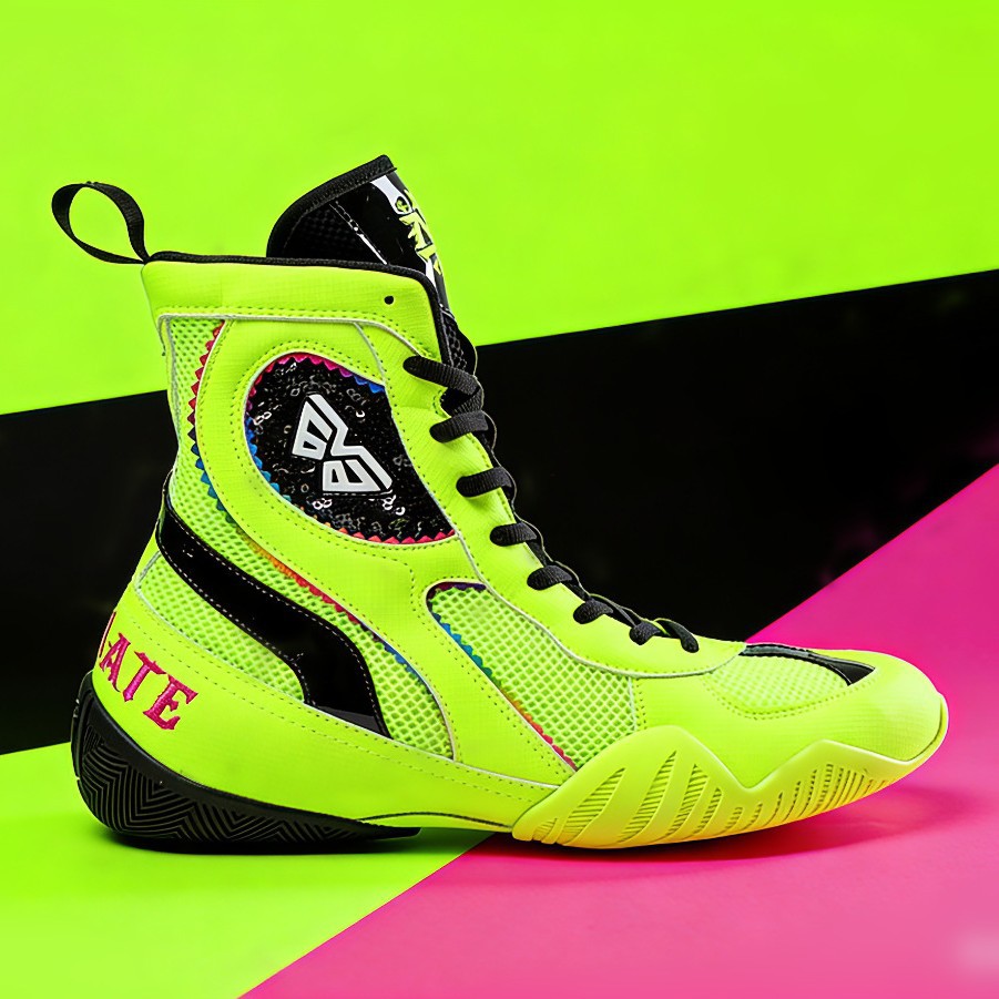 Men's boxing shoes, high-top fighting shoes for sparring competitions, high-top training shoes, wrestling shoes, fitness boots, women's Muay Thai fighting shoes