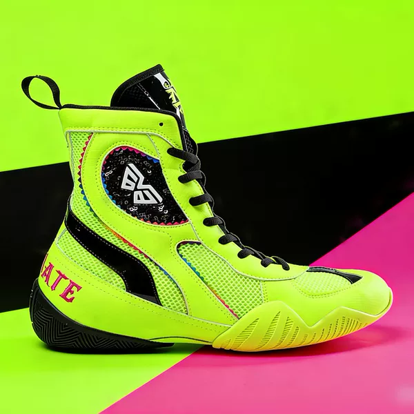 Men's boxing shoes, high-top fighting shoes for sparring competitions, high-top training shoes, wrestling shoes, fitness boots, women's Muay Thai fighting shoes