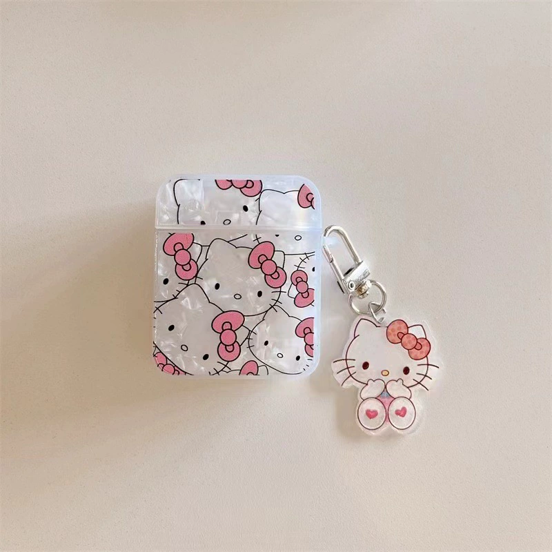 Чехол для наушников Apple Bluetooth мультяшный рисунок ракушки кота airpod2 защитный чехол для девочек