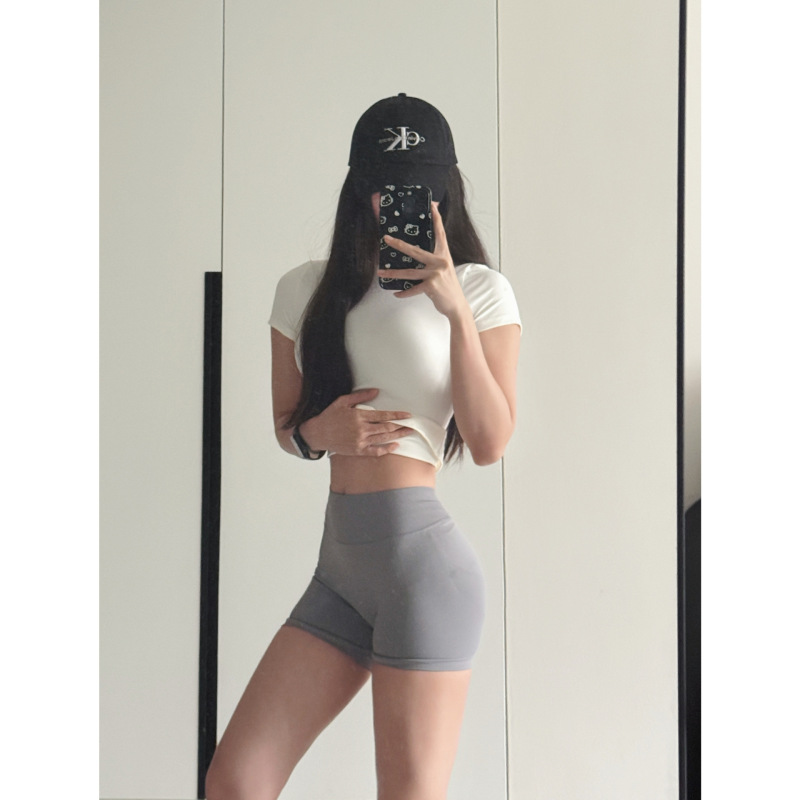 提臀无缝短裤运动V腰显臀裤无缝短裤透气户外三分裤欧美风81833|undefined