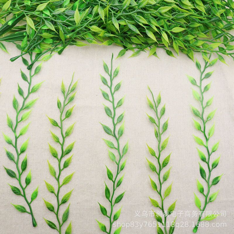 Cross-border artificial plastic willow branches, Guanyin Bodhisattva purification vase accessories, artificial green plants, fake leaves, weeping willow tree vine decorations Cross-border artificial plastic willow branches, Guanyin Bodhisattva purification vase accessories, artificial green plants, fake leaves, weeping willow tree vine decorations
