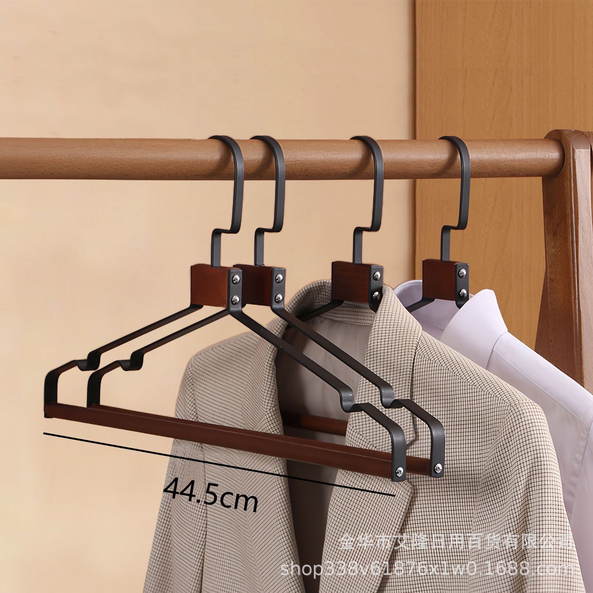 Pantalones de madera sólida, abrazadera de pantalones de madera doméstica, artefactos de almacenamiento sin rastro, percha de ropa, ropa colgante, ropa de sol, ropa de sol, ropa de sol