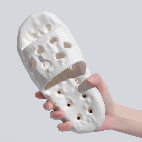 Bathroom slippers for women, leaking, quick-drying, hollow, bathing, non-slip, home, indoor, silent, hotel, summer slippers, men's