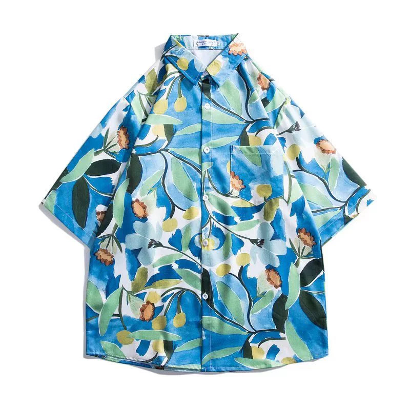 Summer thin brand shirt for leisure, with short sleeve