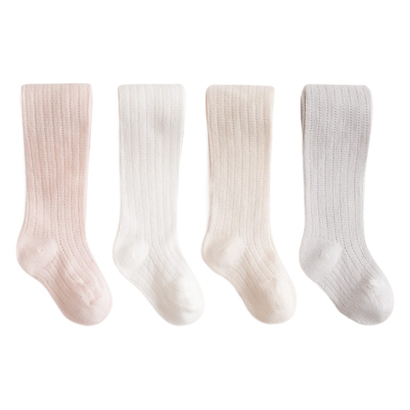 Pantyhose verano color sólido ultra-Delgado malla hueco recién nacido bebé polainas