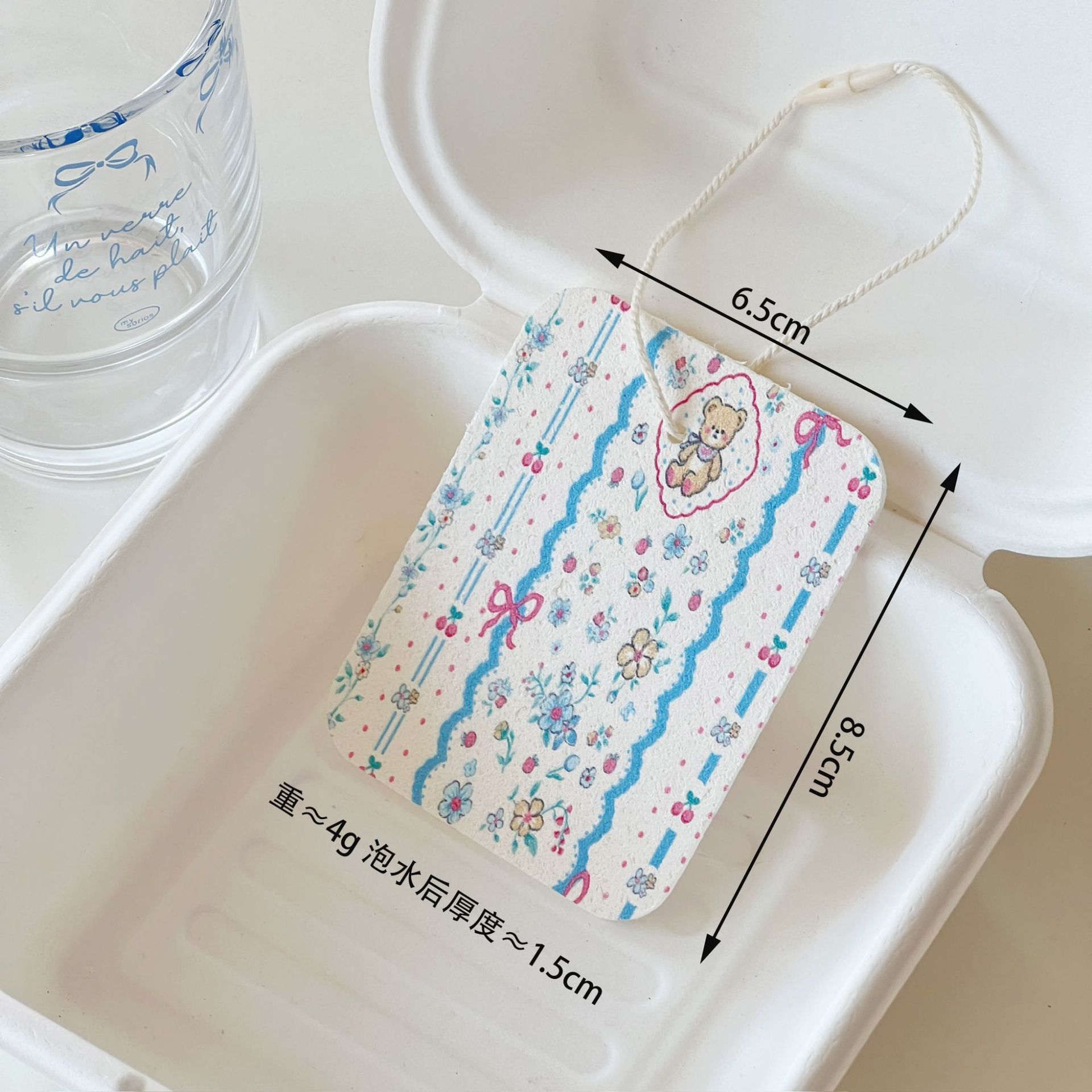 목재 펄프 면-프렌치 레이스 블루 베어