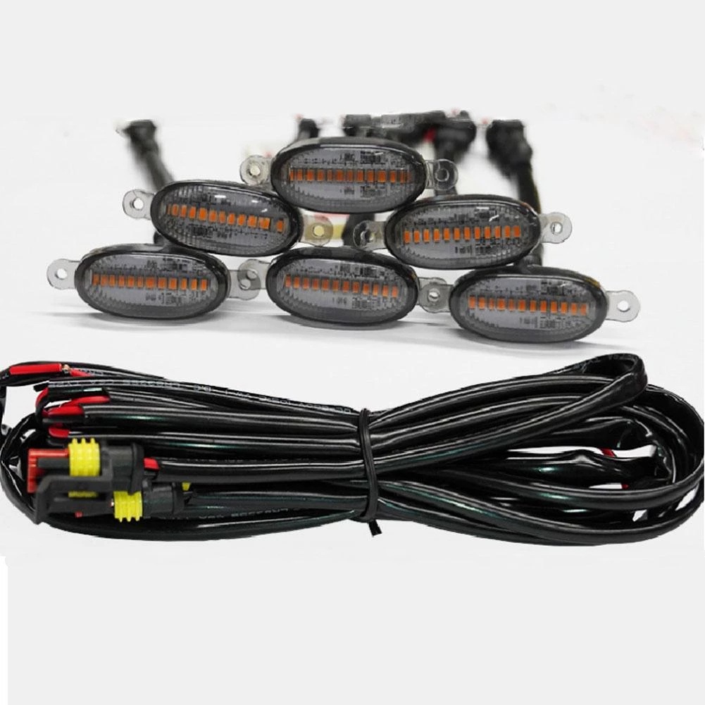 F150 Raptor net front face LED small yellow light amber haze light warning light wheel eyebrow light width light