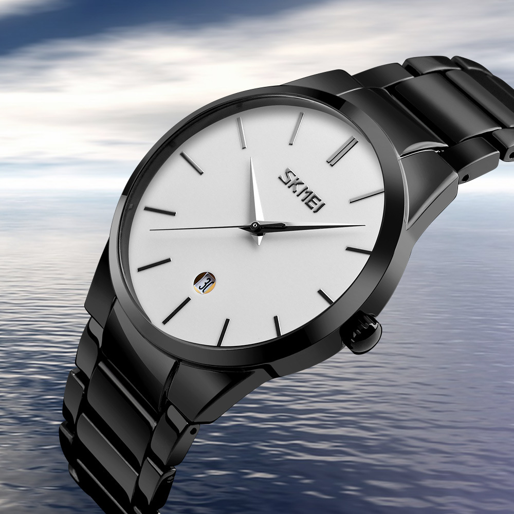 Momento de venta transfronteriza caliente relojes de hombre calendario casual relojes de cuarzo correa de acero de negocios relojes de hombre mayoristas spot