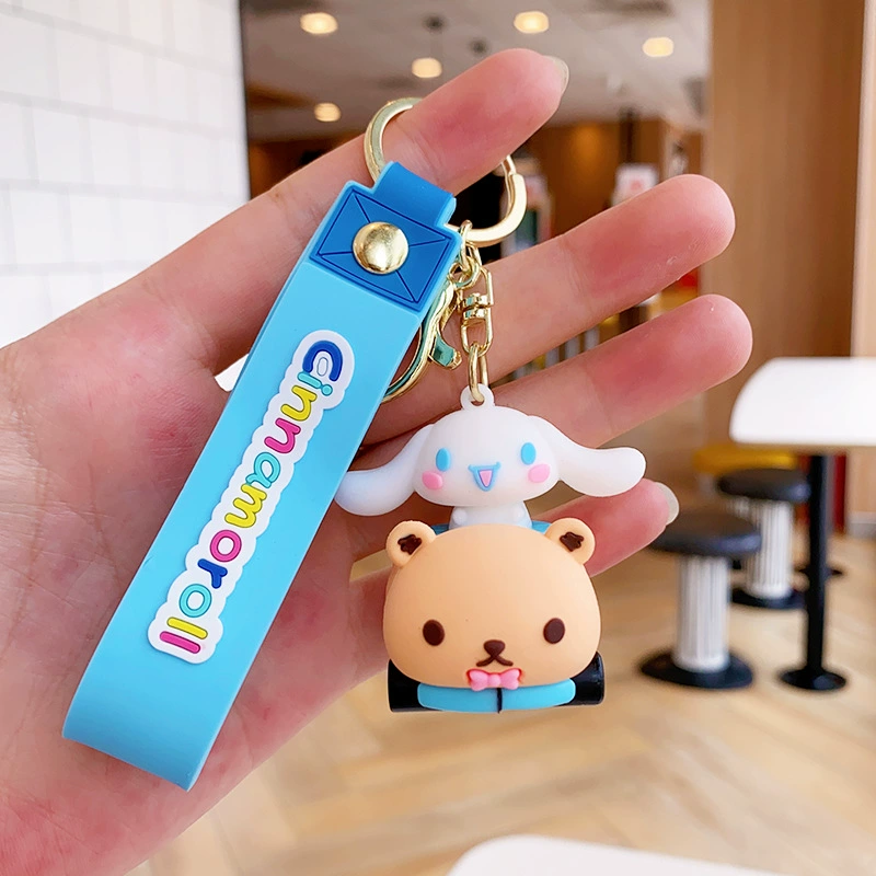 Кулон на брелке (Sanrio) Набор милых силиконовых подвесок — мягкие резиновые талисманчики, подарок на день рождения, различные персонажи