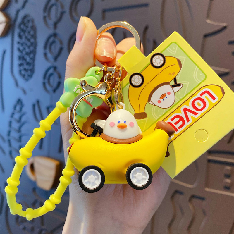 Подвеска-тележка с фруктами-бананами-желто-белая