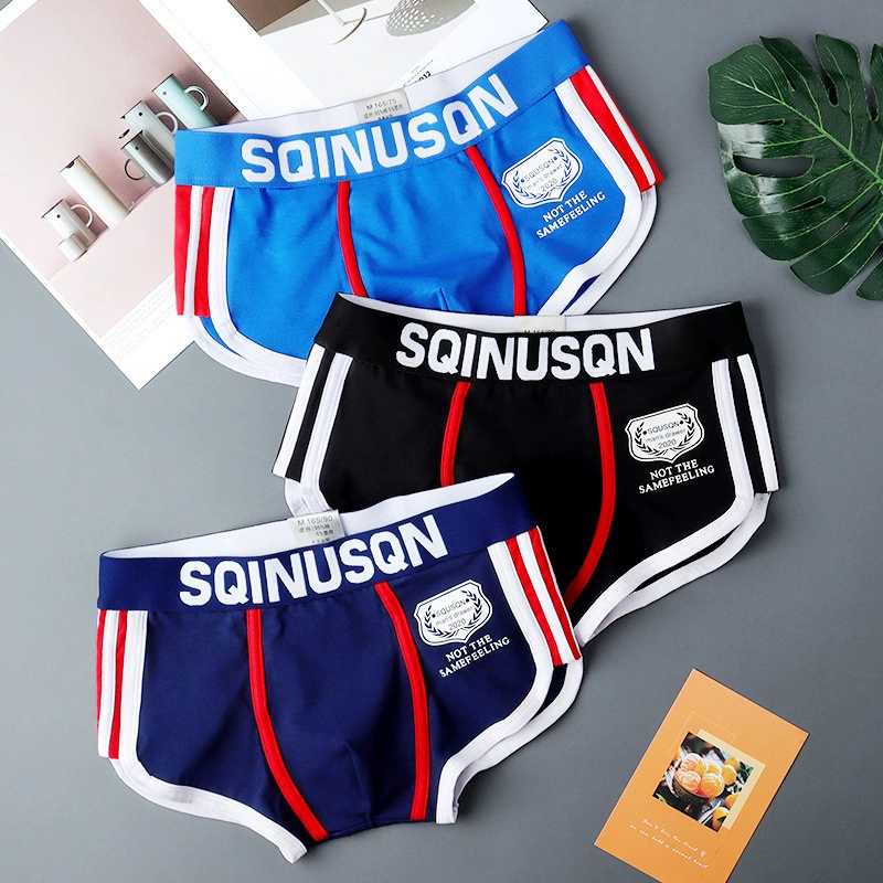 Мужские хлопковые боксеры, дышащие удобные трусы, молодежные модные свободные спортивные шорты