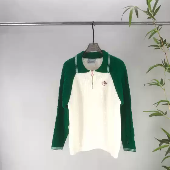AliExpress Trendy Unisex Fall Winter New CA Color-Block Knit Wool Sweater Long Sleeve Affordable Alternative Top