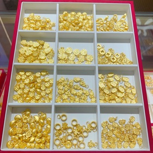 DIY Gold Small Pendants Handmade String Jewelry Pendants Can Be Mixed and Matched, Available in Stock from the Factory, Wholesale Pure Gold Craftsmanship