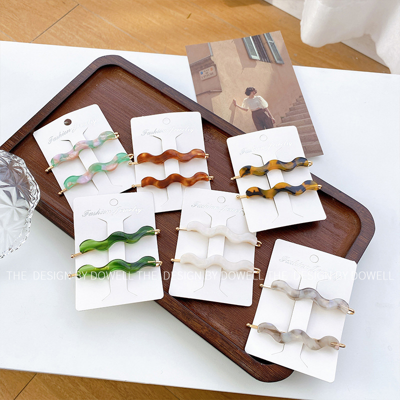 朵薇飾品韓版波浪側邊夾氣質劉海碎花卡子簡約後腦勺盤發小夾子女