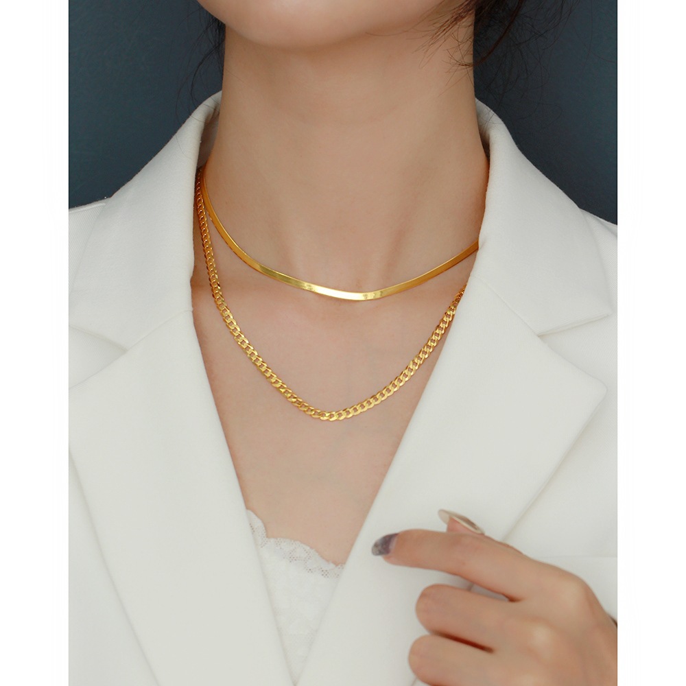 Einfacher Stil Strassenmode Geometrisch Sterling Silber Überzug Halskette display picture 2