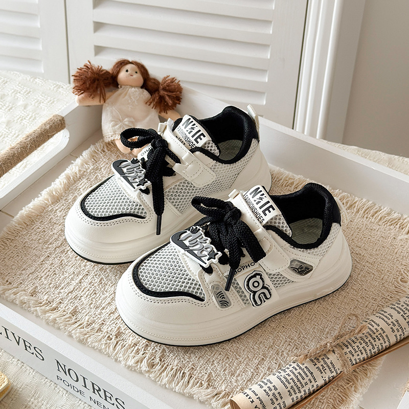 Hermosos zapatos de skate para niños primavera y otoño malla transpirable zapatos casuales para niños y niñas zapatos de moda para bebés image 2